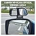 Car Rearview Mirror 360 degrees Adjustable Car Blind Spot Automotive Wide Angle Convex Dual Mirror(Passenger Side (LHD))