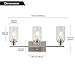 MELUCEE 3 Lights Wall Sconce Brushed Nickel Finished Modern Bathroom Vanity Light Fixtures with Clear Glass Shade Suit for Porch Bedroom Foyer Kitchen (Patent No.: US D963914 S)