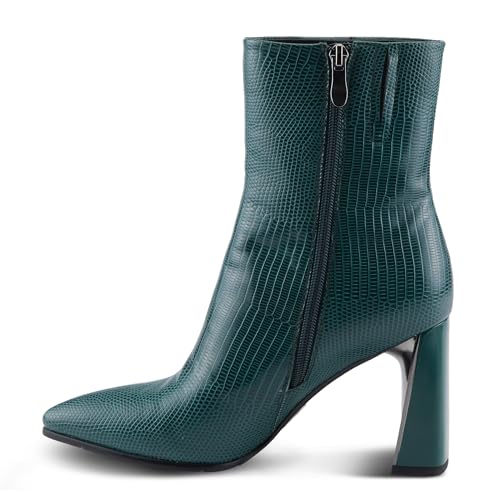 Azura Women's ATTENTION Stylish Suede Booties with Comfortable Block Heel and Zipper Closure3