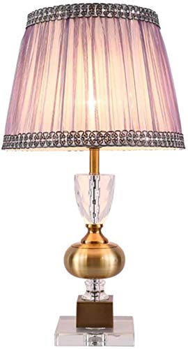Bordslampa, Sidenskärm, Kristall Kopparlampa, Stor Bordslampa, Sovrum, Vardagsrum, Korridor, Vardagsrum