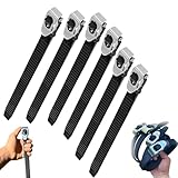 6Pcs Heavy-Duty Grip Lock Straps,2025 New Adjustable Multipurpos Ratchet Grip Straps,Connectable Metal Ratchet Buckle and Super-Strong Flexi Strap,Reusable Locking Strap for Secure Anything