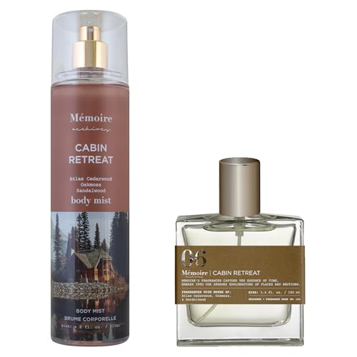 MEMOIRE ARCHIVES Cabin Retreat Eau de Parfum, 3.4 fl. oz. + Body Mist, 8 fl. oz. Bundle Pack