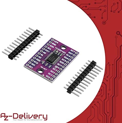 AZDelivery PCA9548A Low-Voltage 8-Channel Development Board I2C IIC Multiplexer 1.8V - 5V 400kHz Multi-Channel 8CH 8-Way Expansion Board Module compatible with Arduino Including E-Book! (Pack of 5)