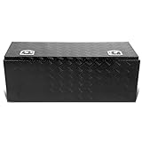 DNA MOTORING Truck Tool Box Lockable Storage Box, Truck Bed Tool Box Truck Bed Organizer Aluminum Truck Tool Boxes for Bed of Truck, w/Lock & Keys (Black),42'x18'x16', TBOX-T2-42-ALU-BK