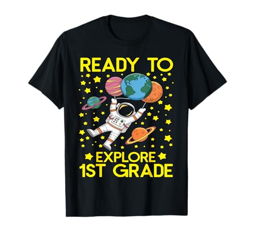 Boys 1st Grade Funny Astronaut Back to School First Grade T-Shirt