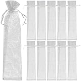 SEWACC Gift Bags, 20pcs Organza Clear Bags for Wedding Party Gift Wrapping Supplies, Drawstring Hand Fan Pouch, Daily Life Storage Bags, Christmas, Baby Shower