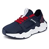Nautica Youth Boys' Athletic Running Sneakers – Lightweight Lace-Up Trainers with Breathable Mesh and Chunky Rubber Sole-Mazi Youth-Americana-1