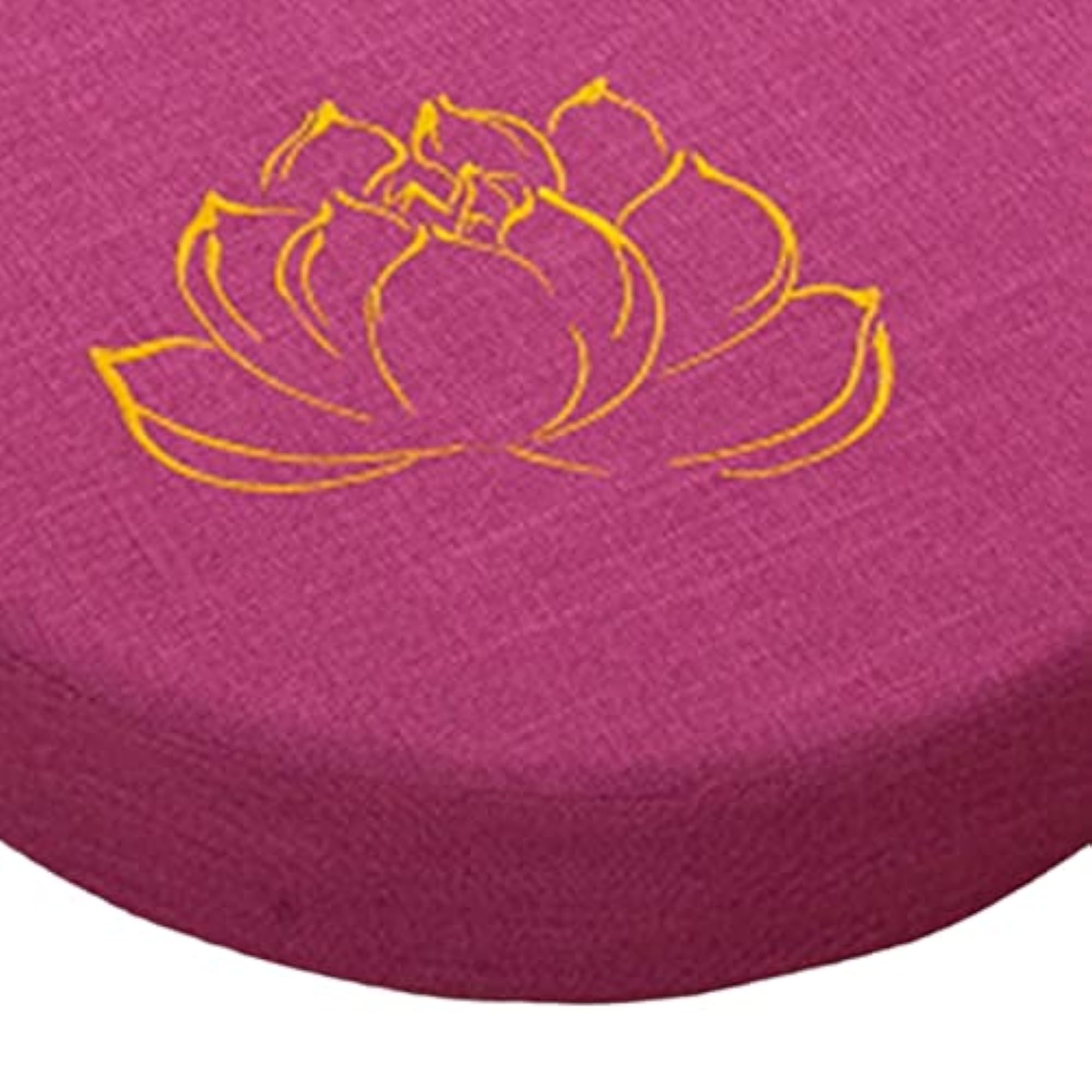 Round Rose Red Meditation Cushion with Removable Cover, 40cm