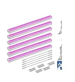 CFWWSAQ Pflanzenlampe Taslichtröhren-Pflanzenwachstumslicht, Farbfülllicht, Voll-LED-Wachstumslicht, pflanzliches Hydrokultur-Pflanzenlicht(PinkX150W,Button Timing)