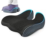 Orthopedic Car Seat Cushion for Sciatica & Coccyx Pain Relief - Memory Foam Seat Cushion Elevates Seating Position for Better Visibility - Non-Slip Base & Breathable Mesh Cover for Long Drives