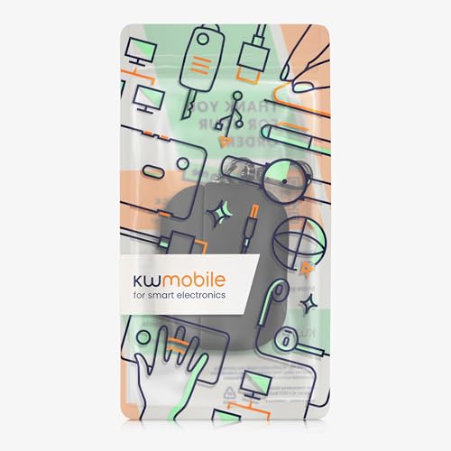 kwmobile Etui ze sztucznej skóry kompatybilne z Apple Airpods Pro 3 – cienkie etui z karabińczykiem – pokrowiec na słuchawki – czarny