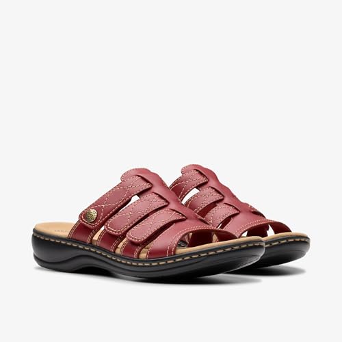 Clarks Clarks Collection Women's Leisa Amanda Sandal, Red Leather, 8 M US