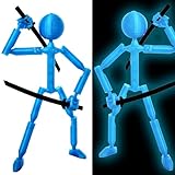 QAONIE 3D Printed 5.67-inch Matchstick Figure, Full Body Mechanical Movable Toy with 5 Weapons and 3 Hand Shapes, Desk Decoration.