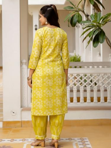 KLOSIA-Women-Viscose-Printed-A-Line-Kurta-and-Pant-Set-with-Dupatta