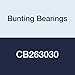 Bunting Bearings CB263030 Sleeve (Plain) Bearings, Cast Bronze C93200 (SAE 660), 1-5/8" Bore x 1-7/8" OD x 3-3/4" Length
