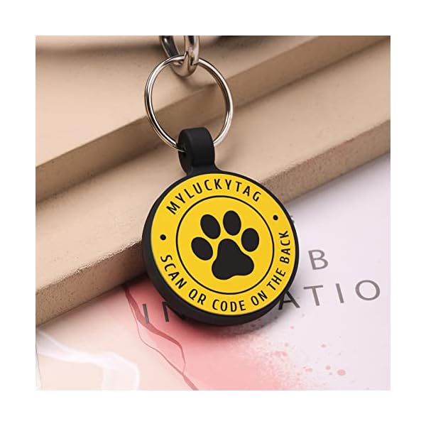 MYLUCKYTAG QR Code Silicone Dog ID Tag | Digital Pet Tag | Quiet Dog Tag | Durable Pet ID | Dog Collar Tag | Engraved Pet Tag MYLUCKYTAG QR Code Silicone Dog ID Tag | Digital Pet Tag | Quiet Dog Tag | Durable Pet ID | Dog Collar Tag | Engraved Pet Tag