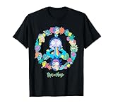 Rick and Morty Peace Sign Vivid Alien Adult Cartoon Fashion T-Shirt