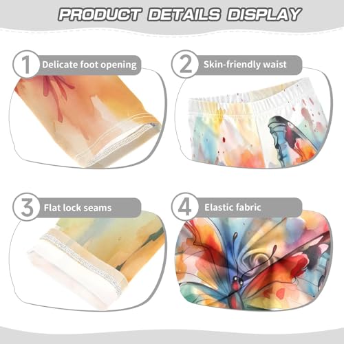 Toddler Girls Leggings Printed Yoga Pants Leggings Painting Colorful Butterfly for Kids3