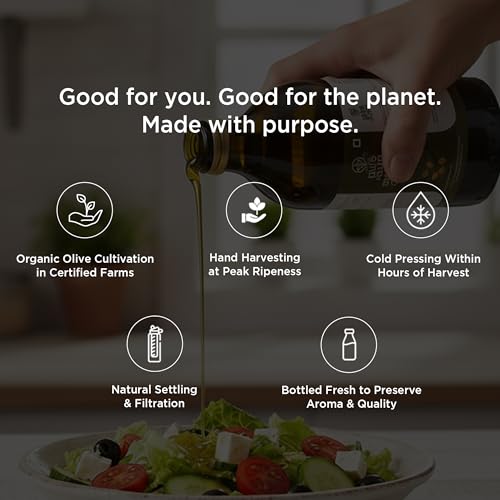 Image of Pure & Sure Extra Virgin Olive Oil 1Ltr | 100% Natural and Cold Extracted | Perfectly Edible for Salads, Dressing & Much More | Healthy with Zero Cholesterol & Low Fat | Imported from Spain