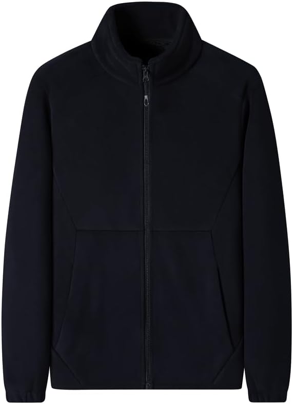 Unisex Casual Fleece Jacket, Winter Fashion Stand Collar Polar Fleece for Warmth