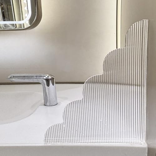 MIOIO 2PCS Shower Splash Guard Corner Kit, Self-Adhesive Bathtub Water Barrier, 9.1 x 11.5 inches/Must Have Bathroom Accessories by MIOIO - Image 2