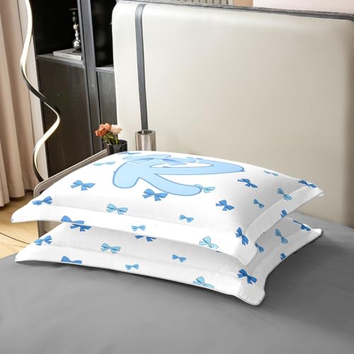 Linge de lit King Size coton chic nœud monogramme R