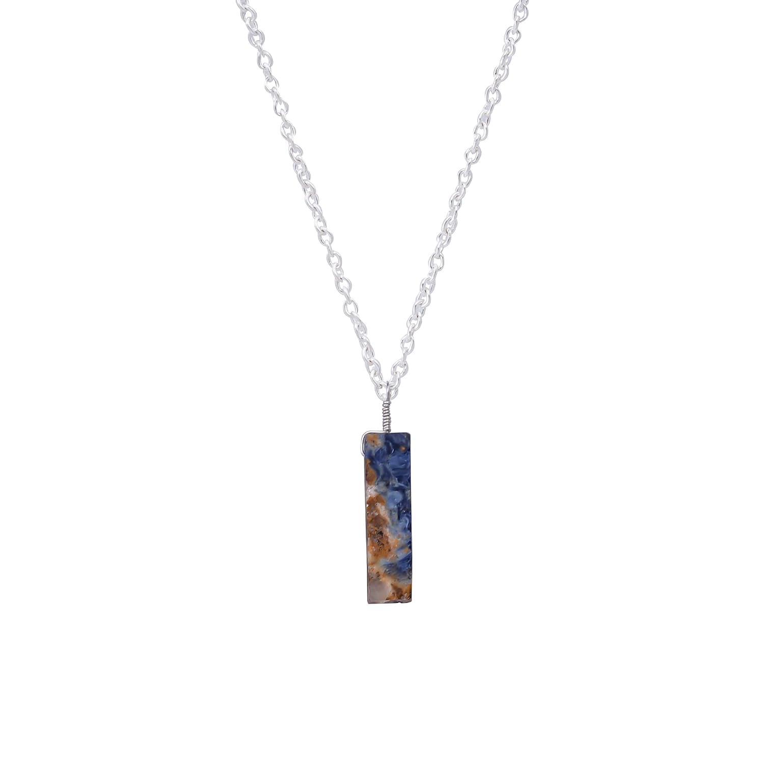 Raw Rough Pietersite Gemstone Pendant, Handmade Necklace, Healing Stone, Natural Chakra Crystal, 18 inch, Wedding, Anniversary Women Imitation Jewelry