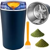 Electric Herb & Spice Grinder – One-Touch Stainless Steel Grinder for Herbs, Spices, Coffee, Nuts, Seeds – Powerful 30000 RPM Motor, Stainless Steel Blades, Cleaning Brush Included