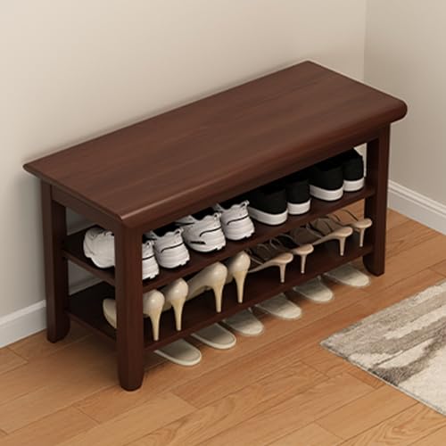 Banc à chaussures compact pour entrée meuble de rangement avec étagère réglable pour petits espaces - 2