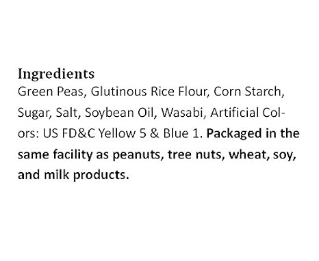 Hot Wasabi Green Peas 2 Lbs - Medley hills farm (Pack of 2)