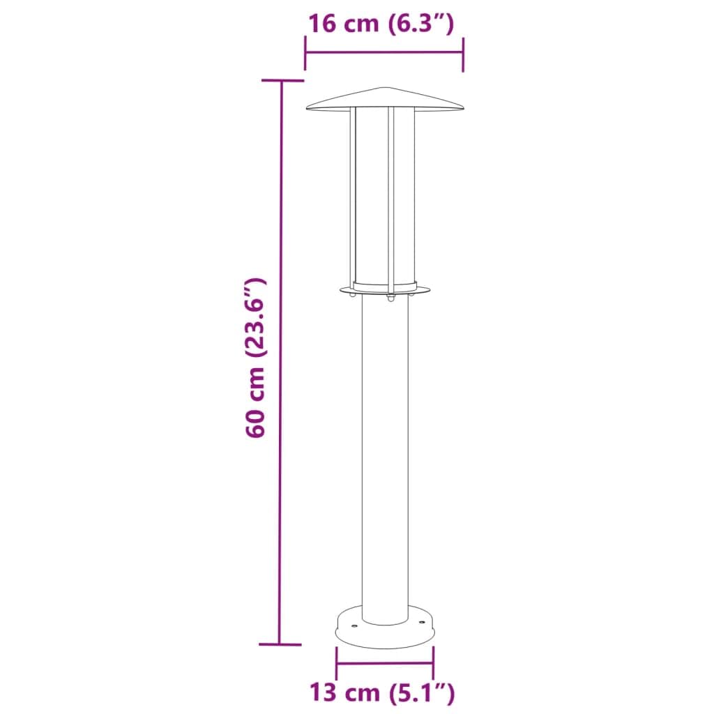 VidaXL Lampada da Terra per Esterni Nera 80 cm in Alluminio | Leroy Merlin