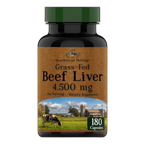 tnvitamins Grass Fed Beef Liver Capsules 4,500 mg per Serving