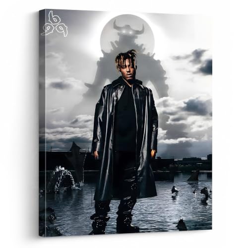 Image of Juice WRLD Canvas Wall Art, Rapper Collage Poster Print, Hip Hop Music Artwork for Bedroom Studio Gaming Room Decor, Vibrant Album Cover Picture Print Framed Music Wall Painting 20X24 inch