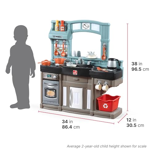 Step2 Best Chefs Kids Kitchen Playset, Indoor/Outdoor Kitchenette, Interactive Play with Lights and Sounds, Made of Durable Plastic, Includes 25 Piece Toy Accessories, For Toddlers 2+ Years Old by Step2 - Image 6