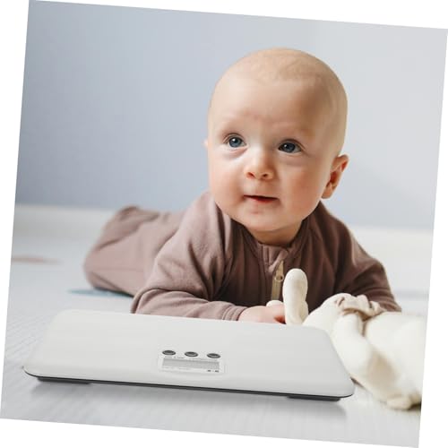 DECORNIJIA Elektronische Babywaage Digital mit Großem LCD Display Max Tragkraft Präzise Haustier und Neugeborenenwaage für Mutter Junge Mädchen Hund und Katze Schlankes Design Weiß