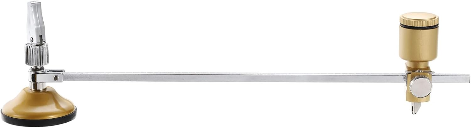 HARFINGTON Circular Glass Cutter 1.4"-29.5" Cutting Radius Adjustable Precise Cutting Compass Circular Glass Cutter with Suction Cup Oil Tank for Glass Ceramic Tile Cutting, Gold Tone