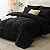CozyLux King Size Comforter Set - 7 Pieces Bed in a Bag Set Black King, Complete Bedding Sets Bed Set for All Season with Comforter, Flat Sheets, Fitted Sheet, Pillowcases & Shams