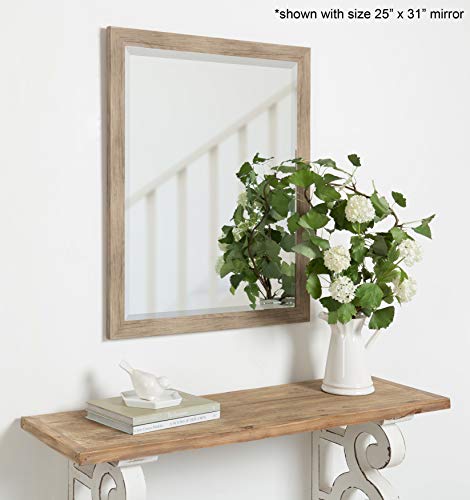DesignOvation Beatrice Framed Decorative Rectangle Wall Mirror, 25x31, Rustic Brown by DesignOvation - Image 4