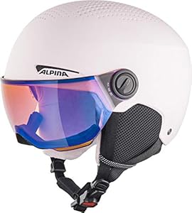 ALPINA ZUPO Visor Q-LITE - Hochwertiger & Leichter Skihelm Mit Kontrastverstärkendem Visier Für Kinder, Rose matt, 54-58 cm