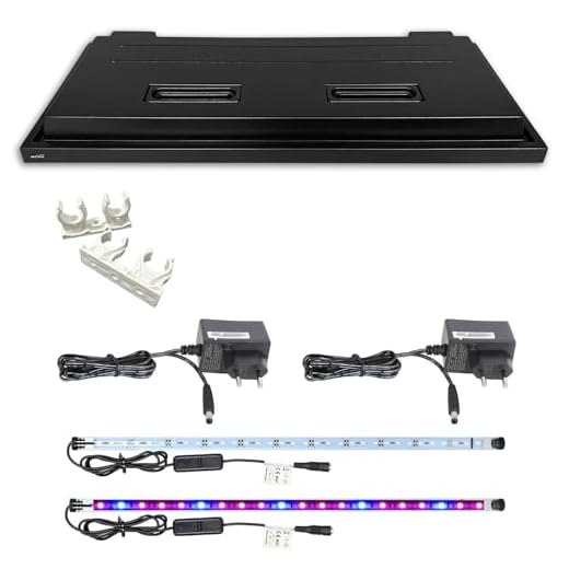 ZooPaul MLineLEDAbdeckung (100x40cm 2X LED Pflanze + weiß)