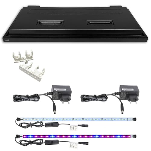 ZooPaul MLineLEDAbdeckung (80x40cm 2X LED Pflanze + weiß)