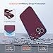 Miracase Designed for iPhone 14 Case with Screen Protector,[Upgraded Enhanced Camera Protection],Shockproof Liquid Silicone Case with Microfiber Lining, 6.1 inch, Wine Red