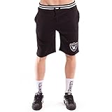 Majestic Herren Tipped Rib Loopback Shorts, Black, S
