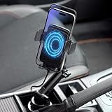 サンワダイレクト 車載ホルダー ワイヤレス充電 充電コイル自動検知 自動開閉 吸盤/ドリンクホルダー取付 最大15W 急速充電 スマホホルダー 車 充電 200-CAR101