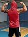 MAGCOMSEN Men's Tank Tops Sleeveless Hoodies Red Tank Top Summer Casual Tees Moisture Wicking Cotton T Shirts Tomato Red,M
