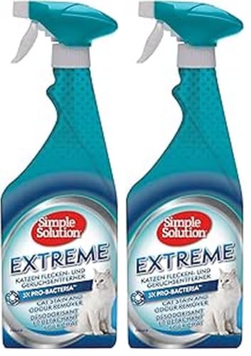 Simple Solution Extreme Katzen Flecken und Geruchsentferner 750 ml (Packung mit 2)