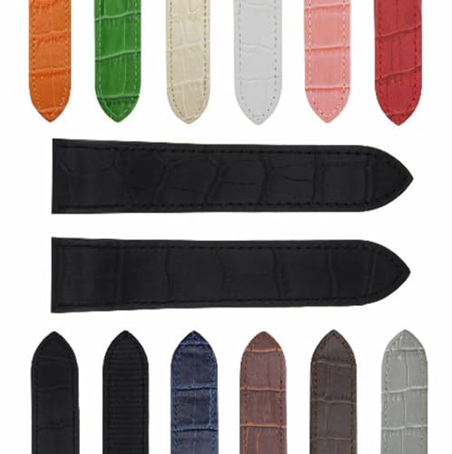 Image of 20-23-24.5MM LEATHER WATCH BAND STRAP FOR CARTIER SANTOS 100 XL CHRONOGRAPH