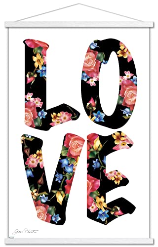 Poster mural Love par Jean Plout avec cadre magnétique en bois de qualité supérieure