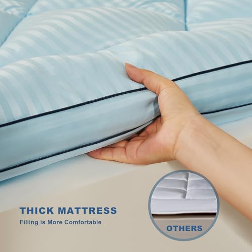 BEDLORE Queen Mattress Topper, Thick Pillow Top Pad for Back Pain Relief, Soft Mattress Cover with Deep Pockets 6-18 inch by BEDLORE - Image 7