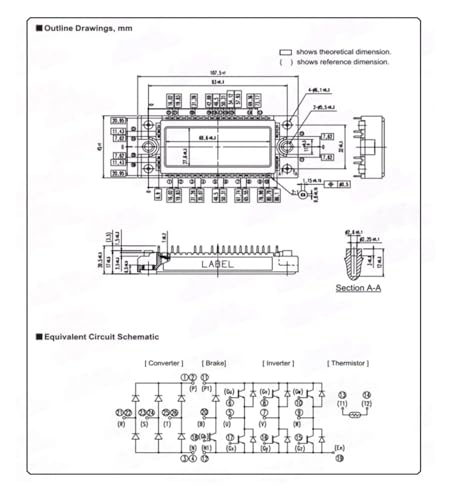 Module d'alimentation 7MBR50U4P120-50 onduleur de puissance 1200V - 3